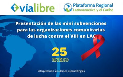 Presentación de las mini-subvenciones para las organizaciones comunitarias de lucha contra el VIH en LAC